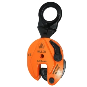 GORILA Vertical plate clamp articulated |4400lbs/2 ton Jaw opening 1 inch/25mm Industrial and heavy duty Steel plate clamp for lifting and transporting |Safety factor 4:1