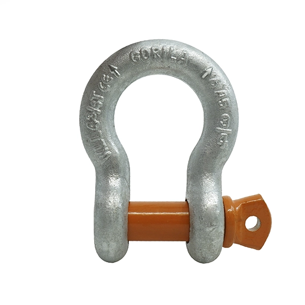 GORILA Screw Pin Anchor Shackle Carbon Steel Galvanized | Type G-209 | Safety Factor 6:1 | Since 1989 (3/4" - 4,75 Ton)