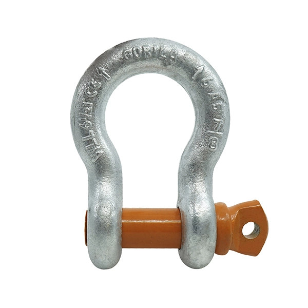 GORILA Screw Pin Anchor Shackle Carbon Steel Galvanized | Type G-209 | Safety Factor 6:1 | Since 1989 (7/8" - 6,5 Ton)