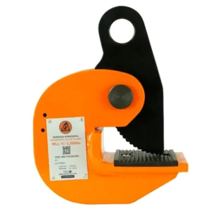 GORILA horizontal plate clamp | 4400lbs / 2 ton | Jaw opening 1.6 inch / 40mm | Industrial and heavy duty Steel plate clamp for lifting and transporting | Safety factor 4:1 | Since 1989