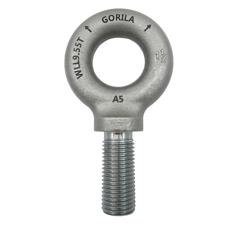 GORILA Lifting Mechanical Shoulder Eye Bolt | 1 1/2" - 6 x 3 1/2" | 21050 LBS (9,55 Ton) | Safety Factor 4:1 | Since 1989