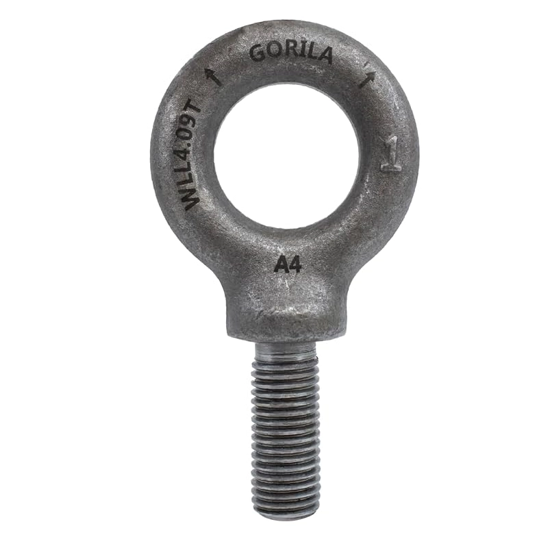 GORILA Lifting Mechanical Shoulder Eye Bolt | 1" - 8 x 2 1/2" | 9000 LBS (4,09 Ton) | Safety Factor 4:1 | Since 1989