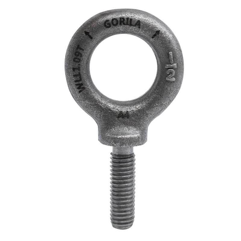 GORILA Lifting Mechanical Shoulder Eye Bolt | 1/2" - 13 x 1 1/2" | 2400 LBS (1,09 Ton) | Safety Factor 4:1 | Since 1989
