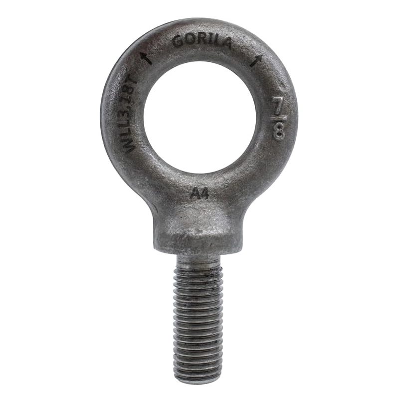 GORILA Lifting Mechanical Shoulder Eye Bolt | 7/8" - 9 x 2 1/4" | 7000 LBS (3,18 Ton) | Safety Factor 4:1 | Since 1989